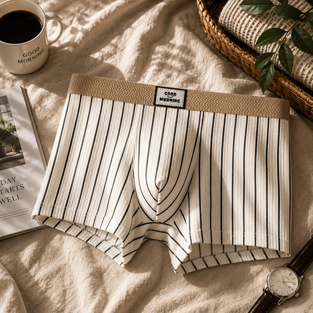 GOOD MORNING PREMIUM BOXER (WHITE)